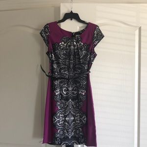 Cap sleeve print dress